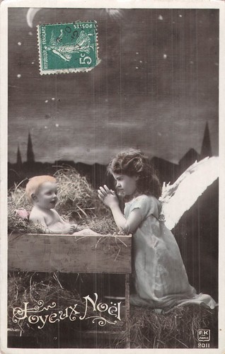 Noel petite fille ange prie - ange,