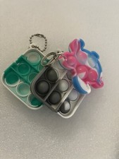 Mini fidget Keychain pack pUSH SILICONE SENSORY FIDGET Anxiety Stress Relief