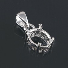 Pendentif semi monture pierre