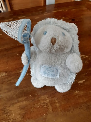 Doudou peluche hérisson bleu - doudou,