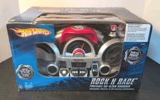 Mattel Hot Wheels AM/FM Radio CD Rock N' RACE Boombox Red/Black 2010