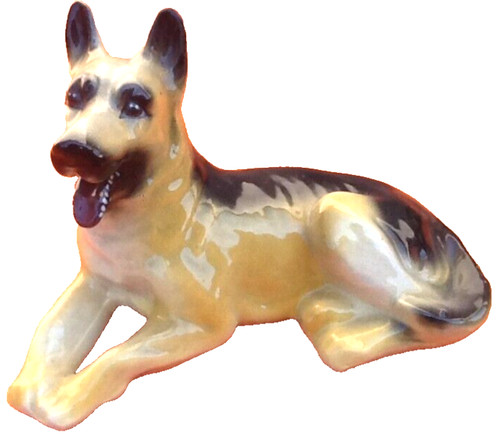 Sculpture céramique chien - en,