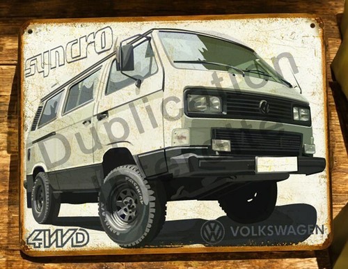 Plaque métal vintage kombi - plaque, vw