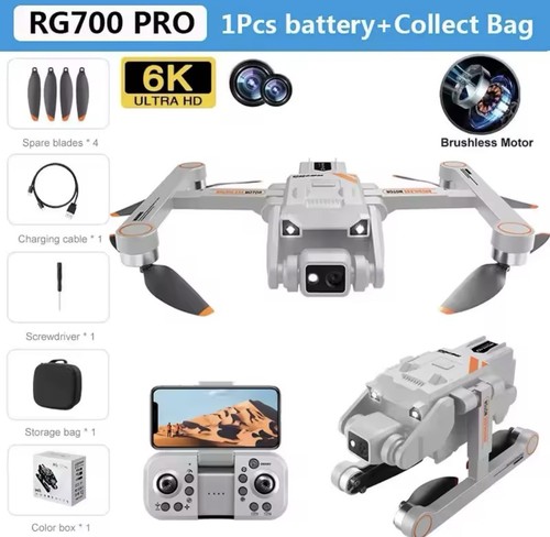 Drone pliable rg700 pro - 6k, hd