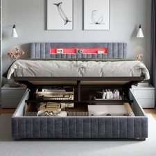 Lit Rembourré 140x200 cm, Lit