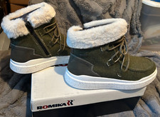 NIB Romika Fleece Boot Womens size 9 Helsinki Olive/Kombi - Super Warm!