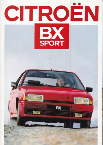 Catalogue brochure citroën - citroën, bx