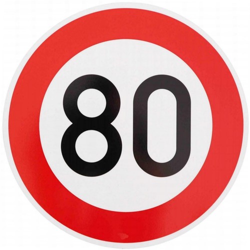 Panneau signalisation 80 - panneau,
