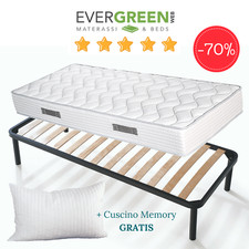 Set Sommier et Matelas simple 120x190 H 20 Orthop?dique avec Coussins Gratuits