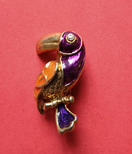 PETITE BROCHE TOUCAN ÉMAIL ET