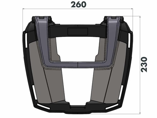 Support top case easyrack noir - top,