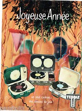 1958 TEPPAZ ADVERTISING 125 ADVERTISING electric record player