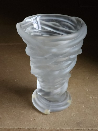 Vase cristal sevres sablé - vase, de