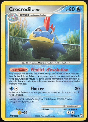 Carte pokémon crocrodil - pokémon,