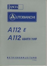 Lancia Autobianchi A112 Abarth 70 HP Owners Manual 1976 Handbook A112 E BA