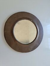 Miroir ancien oriental ottoman, rond  en métal  antique mirror 22 cm
