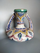Vase À Anses Ceramique Poterie De Safi Maroc Atelier Lamali Signé À Identifier 