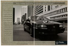 1994 CADILLAC Seville STS Vintage Original 2 page Print AD - Black car R Harel
