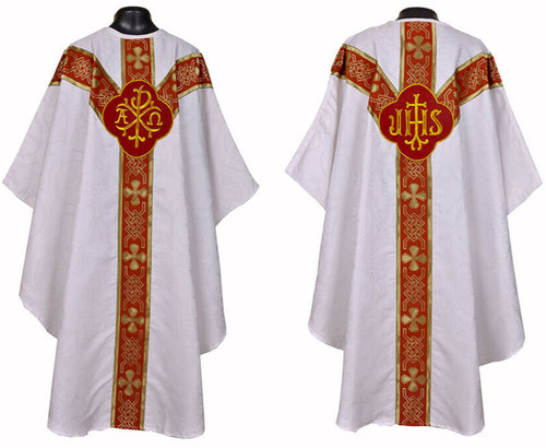 Chasuble blanc vêtement - chasuble,