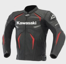 Veste en cuir Kawasaki