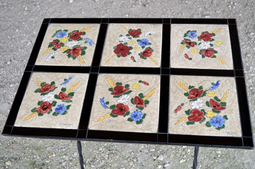 Table basse vintage fer - -table,