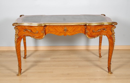 Bureau plat louis bois - bureau, xv