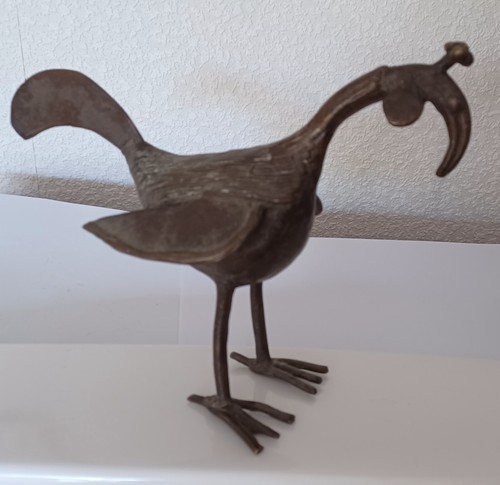 Ancien bronze africain calao - africain,