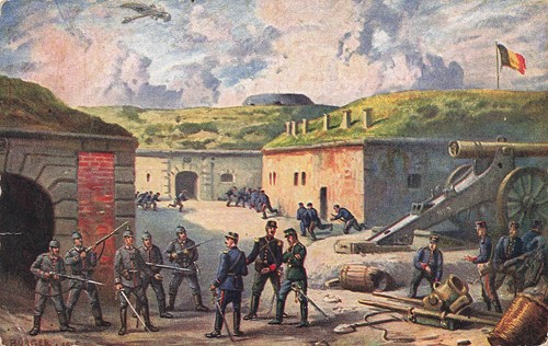 Carte postale ww1 fort - fort, malonne