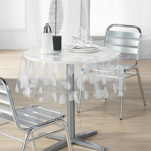 Nappe ronde cristal feuille - cristal, "feuille"