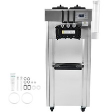 Machine à Crème Glacée Appareil à Glace Italienne 3 Saveurs 21-31 L/h