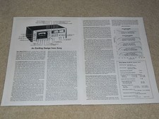 Sony TC-K7-II Audiophile Cassette Deck Review, 2 pgs, 1978, Full Test, Specs