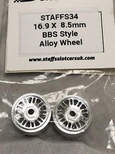 Roues En Aluminium Style BBS Argent 16,9x8,5mm STAFFS34