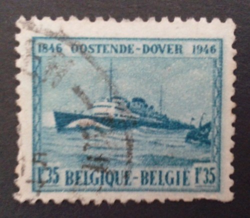 Timbre belgique malle - timbre,