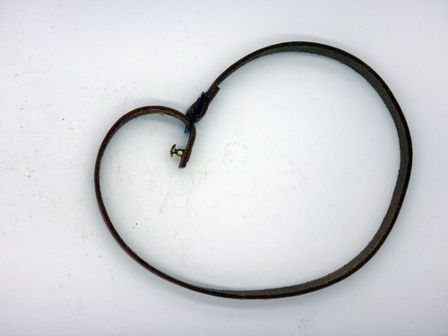 Jugulaire cuir brun casque - jugulaire, (2)
