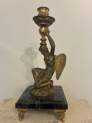 Bougeoir bronze empire xixe - en,