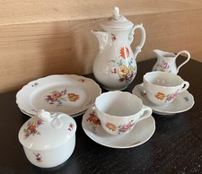 Service café, 2 tasses, Hutschenreuther porcelaine de Bavière