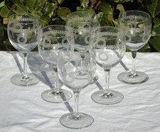 Service de 6 verres en cristal de Saint Louis modèle Madrid Haut. 12 cm