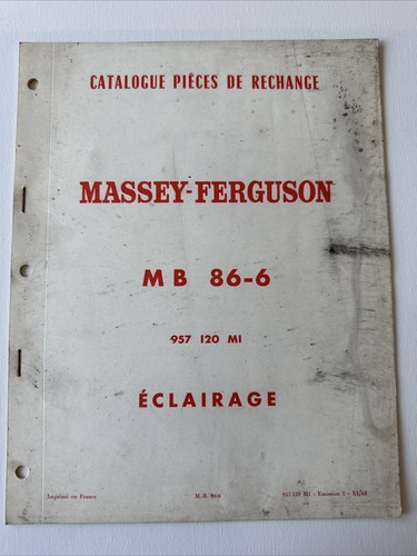 Catalogue pièces