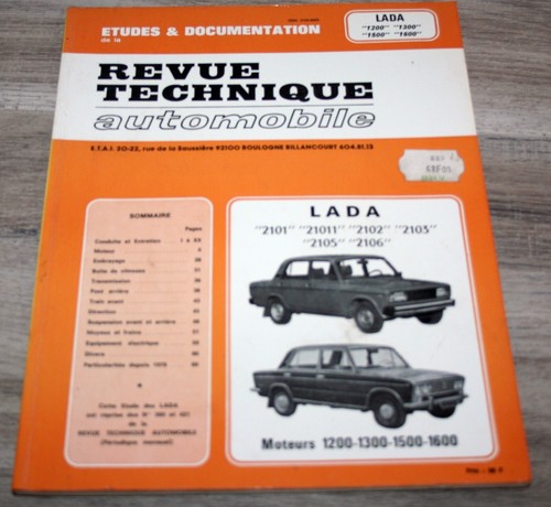 Revue technique lada 1200 - technique, 1300