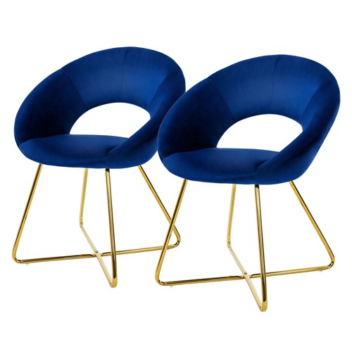 Chaise salon bleu - chaise, en
