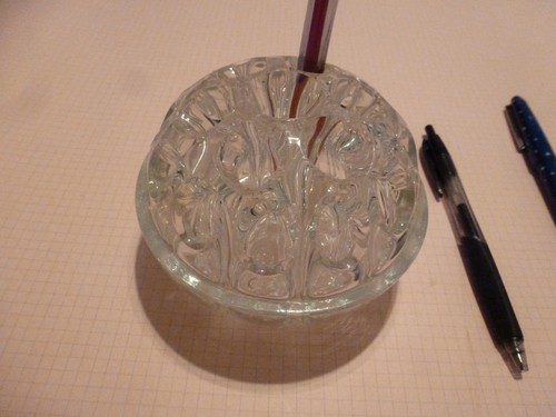 Ancien pique fleurs verre - fleurs,