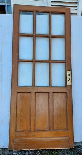 Porte vitrée sapin 2m14 - porte,