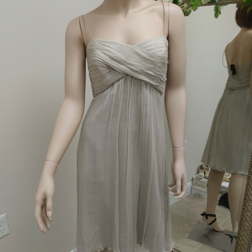 Amsale nwot beige ecru silk - beige,
