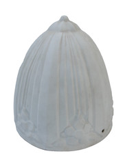 Coupole Photophore Biscuit de Porcelaine Art Deco début XXème siècle