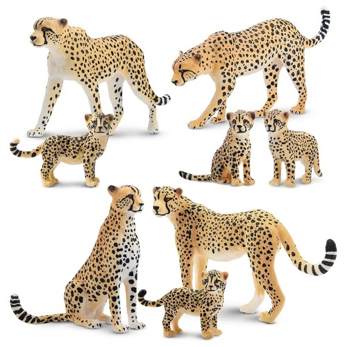 Toymany 8pcs cheetah animal - cheetah,