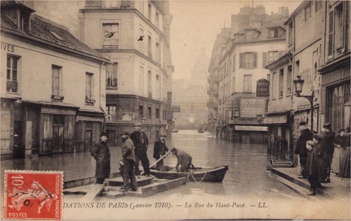 Cpa paris inondations - paris,