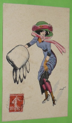 Cpa carte postale 1911 mode - carte,