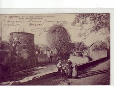 Old postcard 29 Quimperle view of the ELLE.Chemin du MIN-GUEN. Old Abbey Pigeonhole 1903
