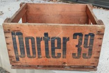 Ancienne Caisse Casier à Bières Porter 39 En Bois /Publicité Bistrot Bar Ancien