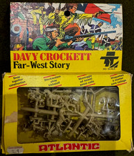 ATLANTIC 1/72 - Davy Crockett Far West Story - Rare Box 2055 complete ON SPRUES
